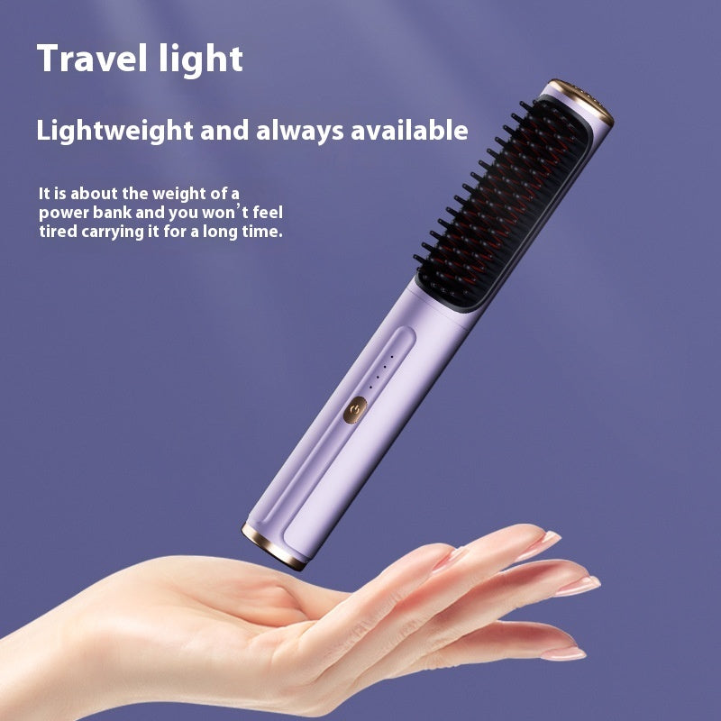 Wireless Straight Comb Anion Does Not Hurt Hair Portable For Curling Or Straightening